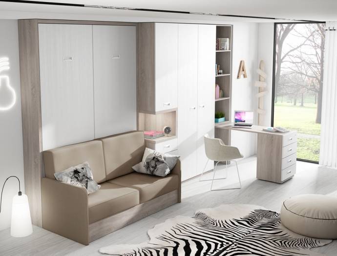 Muebles cama abatibles con sofá