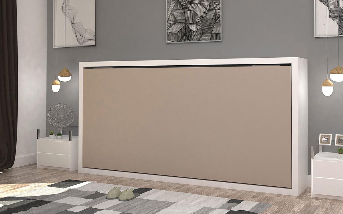 Cama abatible de 90 ó 120 lacada de gran calidad - Imagen 2