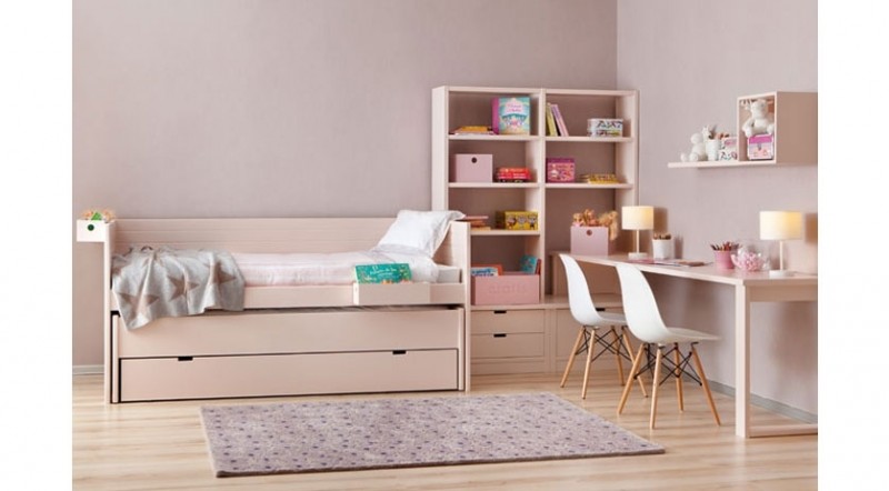 habitación juvenil, cama nido para compartir mobiliario juvenil