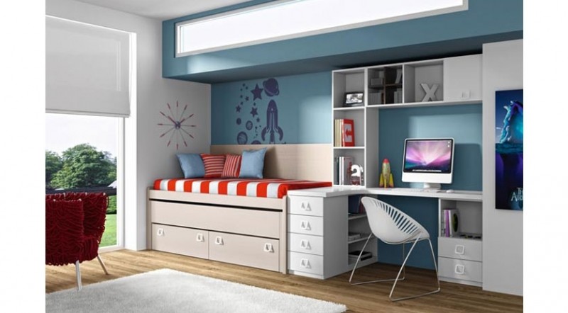 cama nido auxiliar, mobiliario juvenil